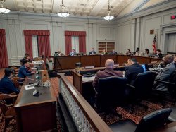 Ethan Garcia addresses the New Jersey State Assembly Budget Committee.